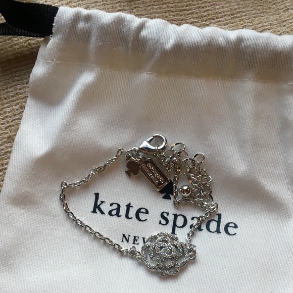 Gorgeous NWOT kate spade Pave Rose Bracelet! - Picture 6 of 7